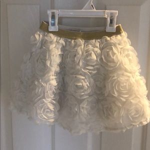Size 4T white with gold elastic skirt